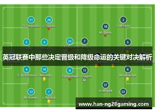 英冠联赛中那些决定晋级和降级命运的关键对决解析